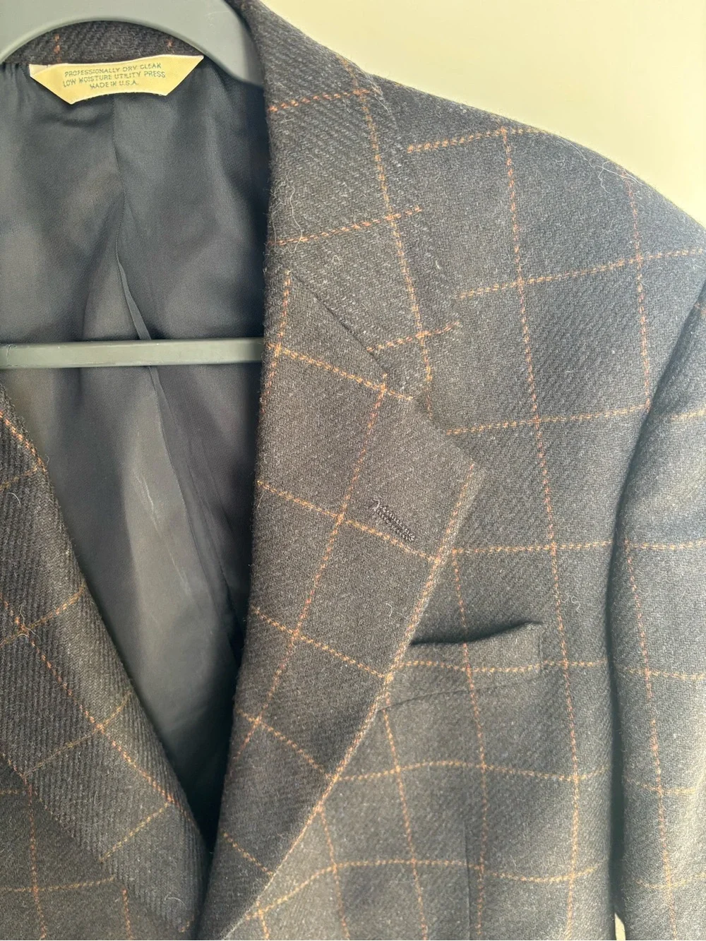 Vintage 90s Evan-Picone Windowpane Tweed Sport Coat Blazer - Made in USA